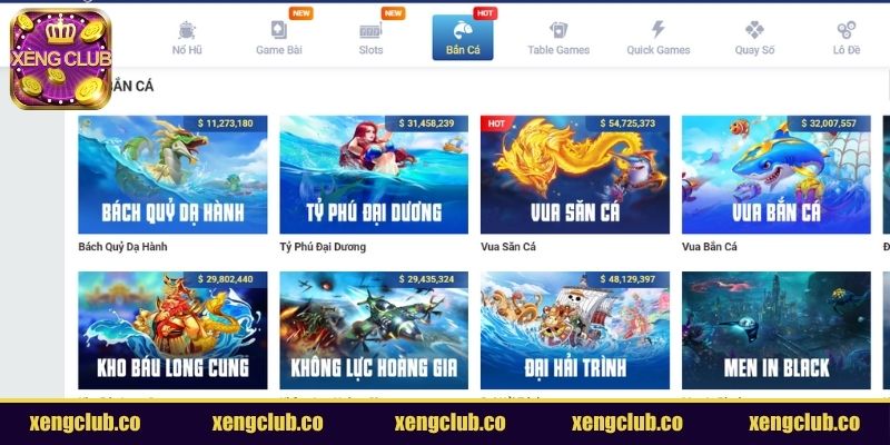Khám phá sảnh bắn cá XENGCLUB